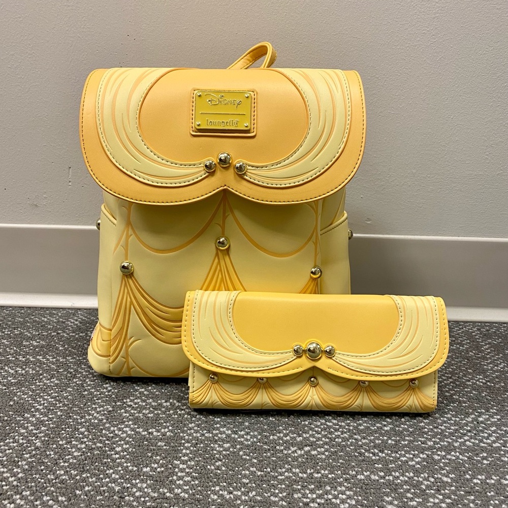 NWT Disney Loungefly Belle Backpack and Wallet